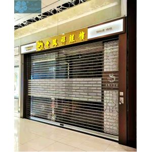 Commercial Use 3000mm Height 16mm Tube Transparent Roller Door