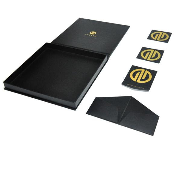 Custom Logo Luxury Cardboard Packaging Box Black color for DIY Gift Product