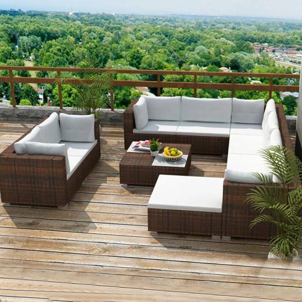 Terrace Rattan Couch Outdoor Unfolded Comfortable Outdoor Sofa