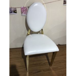 Fully Gold Plated 99cm Brushed Stainless Dining Chairs