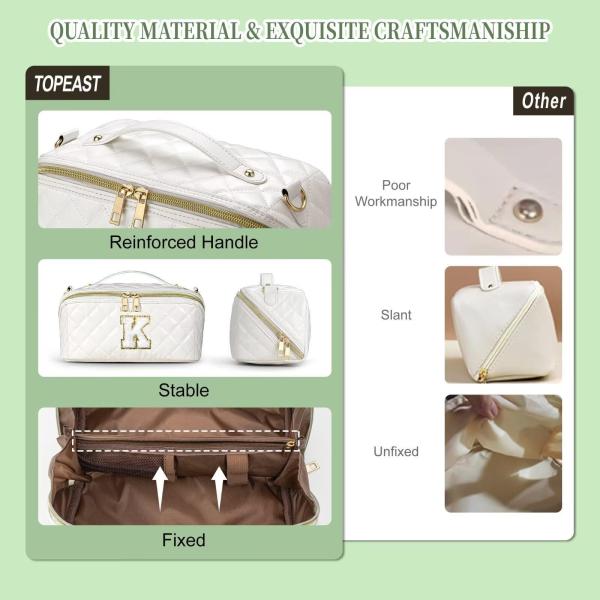 PU Diamond lattice letter makeup bag Multi-functional waterproof toiletry bag