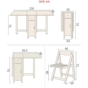 Solid Wood Nordic Design Foldable Dining Chair in Natural/Customize Color