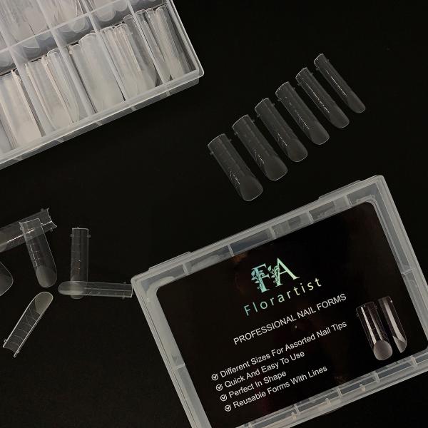 Customized Logo Quick Building Mold Tips Wholesale Dual Form Tips Extension Molds Tips With Nail Reusable Pad for Nail Art