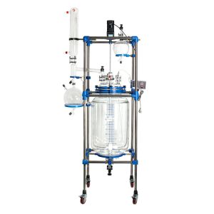 Speed Lab Glass Reactor With PTEE Stirring Bar 304 Stainless Steel Pipe Vacuum