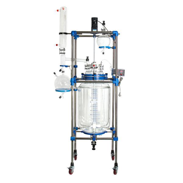 Speed Lab Glass Reactor With PTEE Stirring Bar 304 Stainless Steel Pipe Vacuum