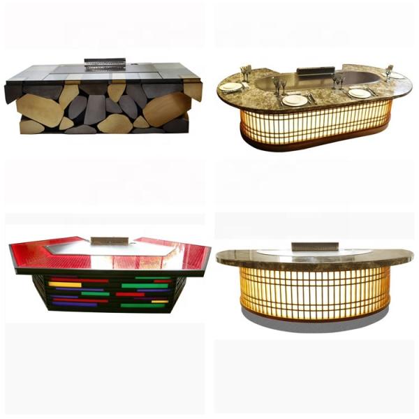 Premium Quality Freestanding Gas Teppanyaki Grill Flat Grill Surface Temperature