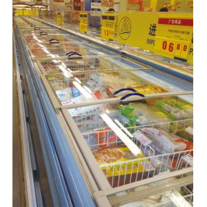 Seafood Supermarket Island Freezer -20°C - 18°C With Sliding Glass Door