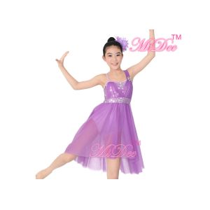 Elegant Modern Lyrical Lilac Dance Costumes Wedding Bridesmaid Dresses