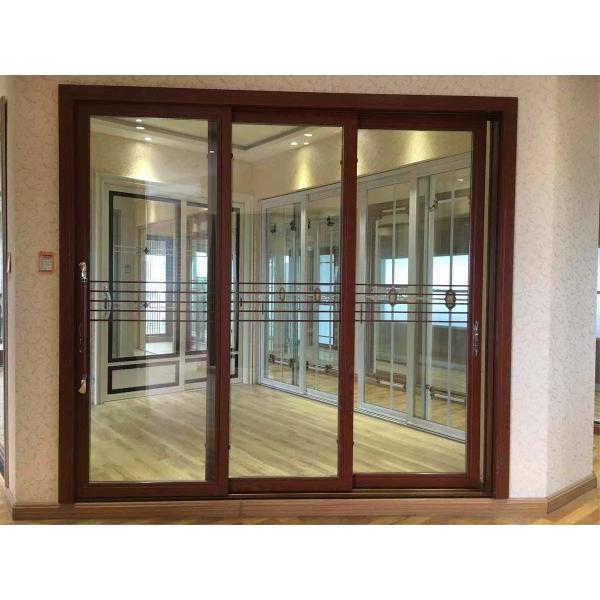 Custom Colored Aluminium Sliding Door System Lightweight Glazed Entrance