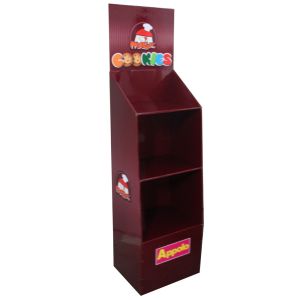 Cookies Cardboard Shipper Display SGS / RoHs Certification Dark Red Color