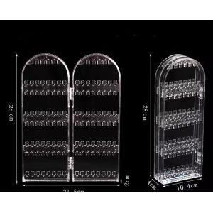 Two-Panel Jewelry Display Screen Stand Transparent Colour For Earring Necklaces