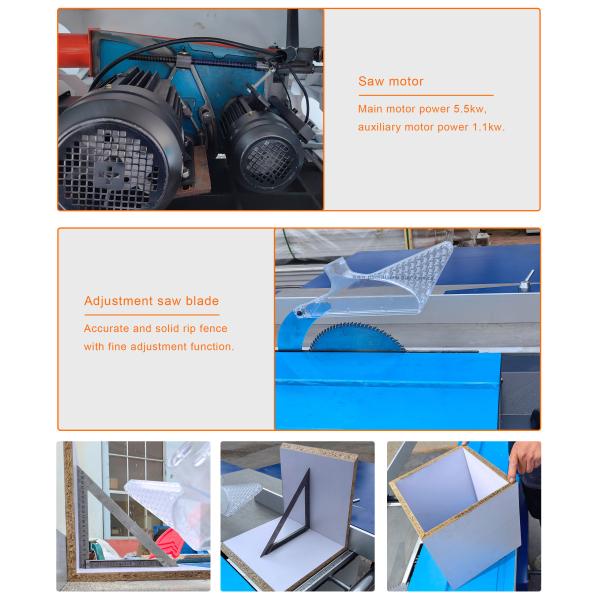 Max.Cutting Height at 45° mm 65mm MJ6132 Computer Beam Saw for Woodworking Industry