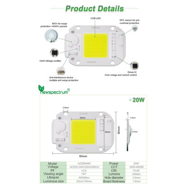 Customized Logo AC COB LED