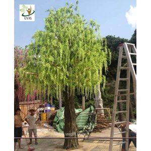 Quality UVG trees are artificial with wisteria blossoms for party and beach wedding decoration WIS013 for sale