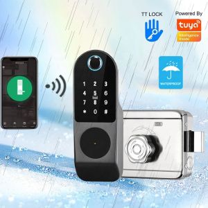 Quality Tuya App Control Remote Deadbolt Lock Wifi Double Sided Fingerprint for sale
