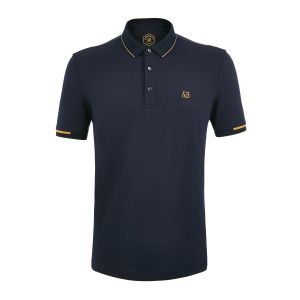 Customized Colors Men's Embroidered Polo T-shirt 100% Organic Cotton for Casual