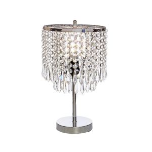 Modern LED Iron Crystal Bedside Table Lamp for Living Room luxury table lamp(WH