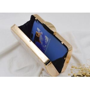 American Style Metal Evening Clutch Bags Fashion Anniversary With Masonry Plaid