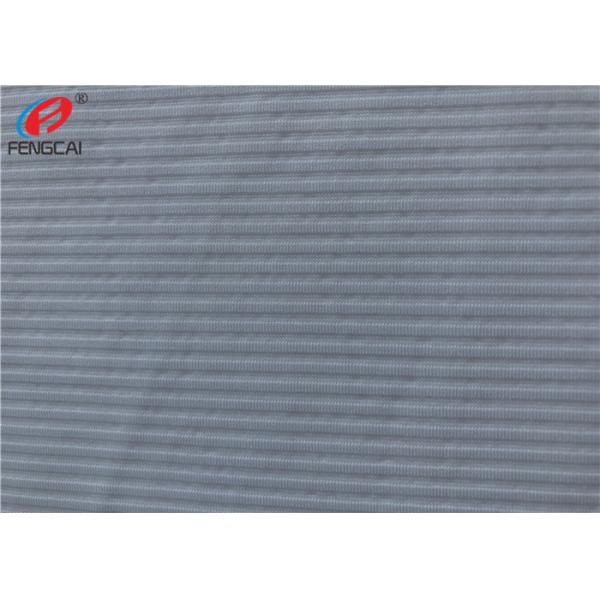 Anti Pilling Stripe 86 Nylon 14 Lycra Fabric Sportswear Material For Trousers