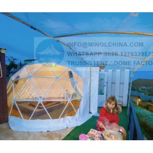 TUV Glass Windows Glamping Dome Tent By 4 People A Day