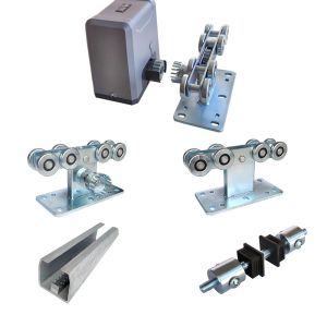 Zinc Adjustable Sliding Gate Roller With 8 Rollers Flexible Bearing