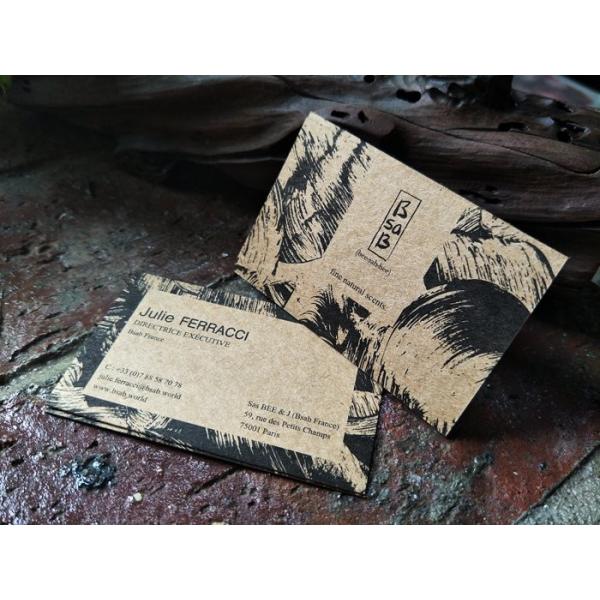 Buy 300gsm Recycled Brown Kraft Paper Business Cards With Pantone Printing at wholesale prices