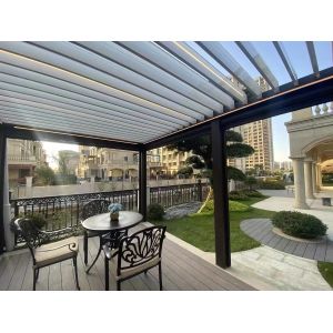 Luxury Pergola Aluminum Louvered Pergola Modern Adjustable Louvered Hardtop