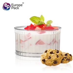 Chinese supplier disposable pudding cup with inner plastic mini dessert