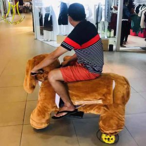 Quality Hansel shopping mall electric mountable animal plush ride on dogs for sale