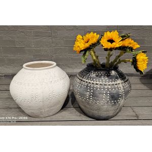 Round Reinforced Clay Planter Durable And Functional For Your Garden Needs
