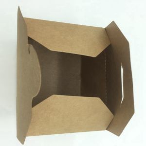 Cardboard Disposable Paper Baking Pans Nature Color Food Packaging Burger Box