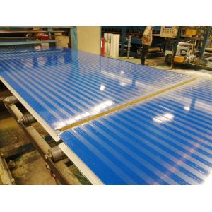 Blue Fireproof Foam Insulated Rockwool Wall Panels