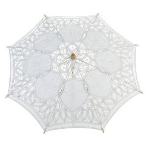 Quality 20&quot; White Lace Parasol for sale