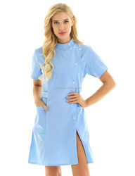 Medical Hospital Uniform Coverall White Nurse Uniform Dress