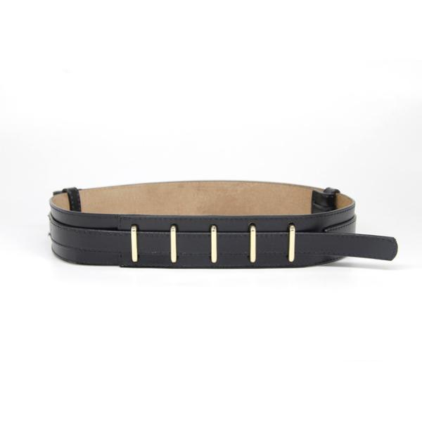Buy Customized Black 40mm Womens Genuine Leather Belt at wholesale prices