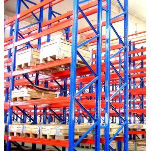 Powercoating Steel Very Narrow Racking Systems Aisle Heavy Duty