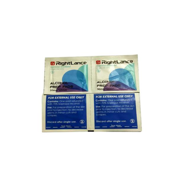 Buy 3x6cm Alcohol Prep Pads Custom Package Sterile Medical at wholesale prices