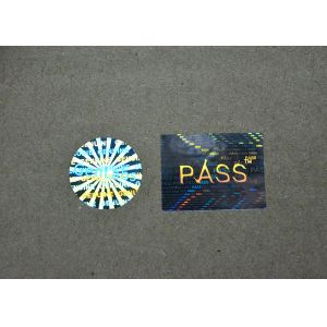 Laser Hologram Printed Holographic Security Stickers / Shiny Sticker Labels Roll