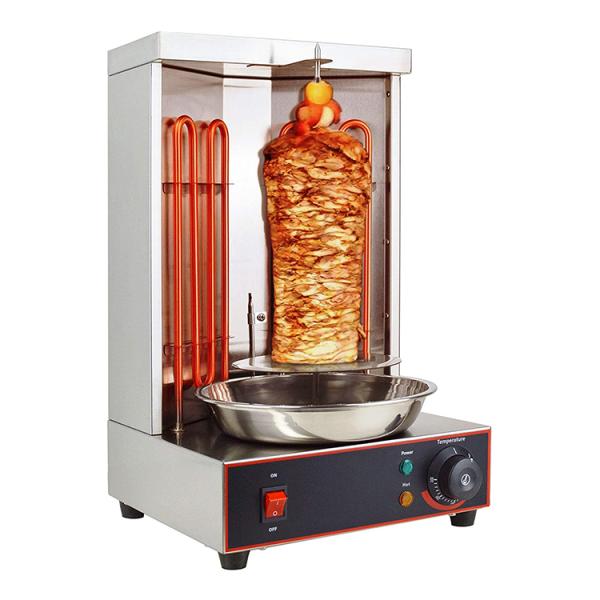 2 Burners Electric Vertical Rotisserie Chicken Broiler for Automatic Meat Production