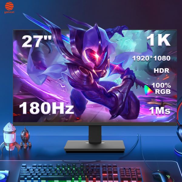 27-Inch Widescreen Gaming Monitor: 1920x1080 1K IPS Panel 140Hz High Refresh Rate with Motion Blur Reduction (Smooth Visuals for Fast-Paced Games)