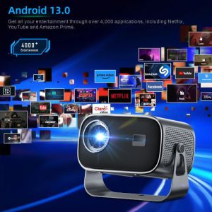 Amlogic T950S Main Chipset Mini Portable Projector with 220ANSI Lumens Bluetooth
