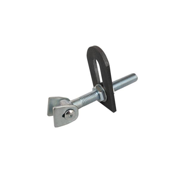 yellow galvanized out swing gate hinge with two plates and long bolt