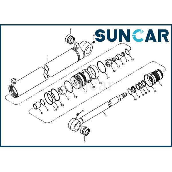VOE14589152 Boom Swing Cylinder Repair Kit VOE 14589152 Sealing Kit Fits SUNCARVO.L.VO EC55C EC60C Heavy Parts
