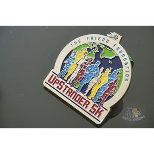 Matt Silver Plating Custom Sports Medals / Upstander 5K Medal