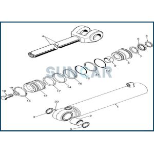 8605261 Steering Cylinder Seal Repair Kit Fits Wheel Loader 721D 621G