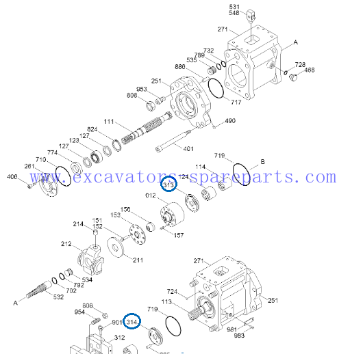 XJBN-00556 XJBN-00557 Valve Plate For Excavator R360LC-7 R450LC-7