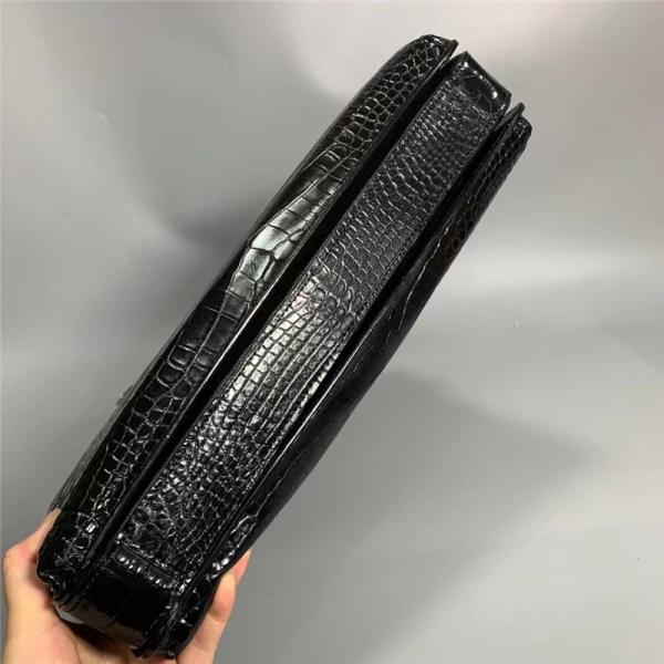 Authentic Crocodile Belly Skin Businessmen Briefcase Working Handbag Genuine Alligator Leather Male Large Portfolio Bag