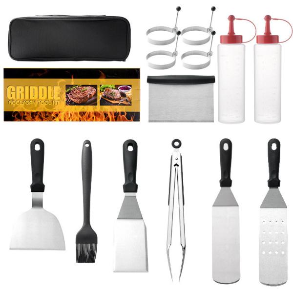 Buy RosH Camping Stainless Steel Grill Kit Kitchen Barbecue Utensil Set at wholesale prices