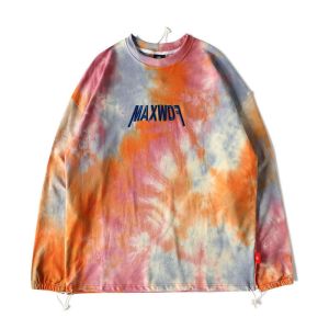 Tye Dye Embroidered Anti Wrinkle Oversized Sweater Hoodie
