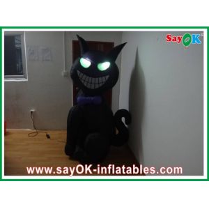 1m - 4m Inflatable Halloween Cat With Led-Lighting Bouncers Rentals